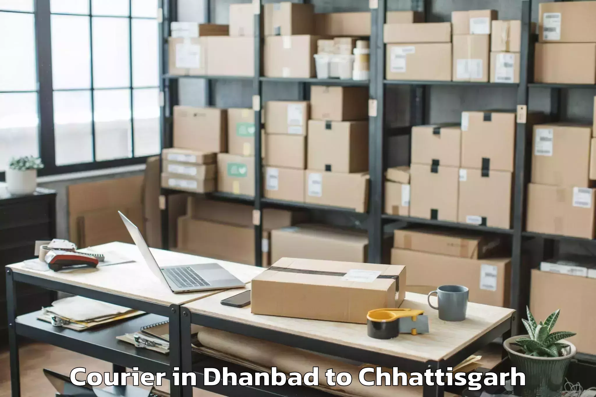 Book Dhanbad to Bishrampur Courier Online